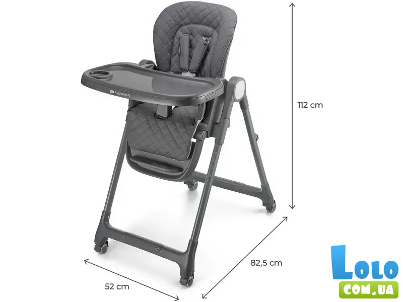Стульчик для кормления Tulo, Kinderkraft (grey)