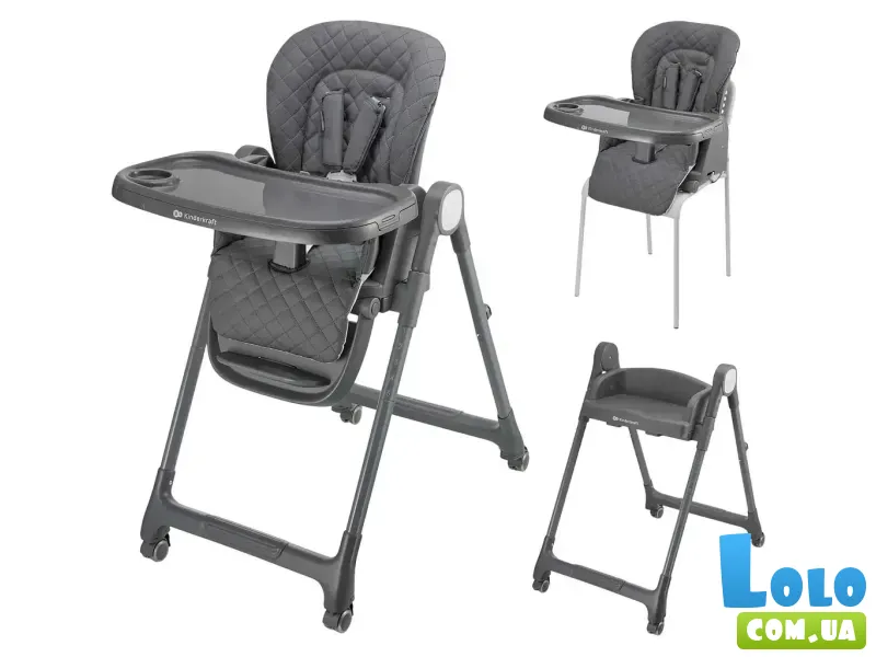 Стульчик для кормления Tulo, Kinderkraft (grey)
