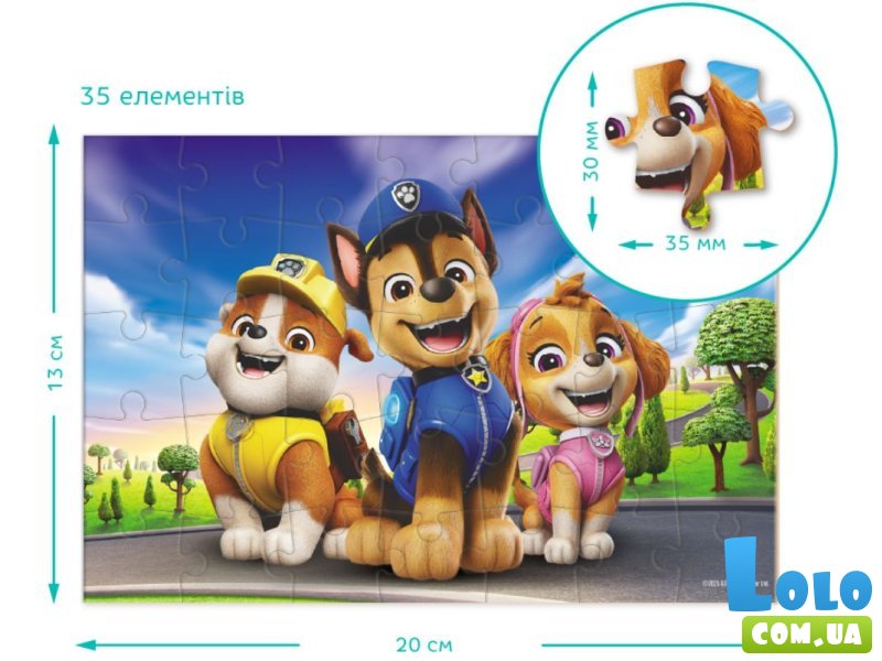 Пазл-мини Улыбаемся вместе Paw Patrol, DoDo, 35 эл.
