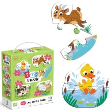 Пазлы 4 в 1 День на ферме Baby puzzle, DoDo, 2-3-4-4 эл.