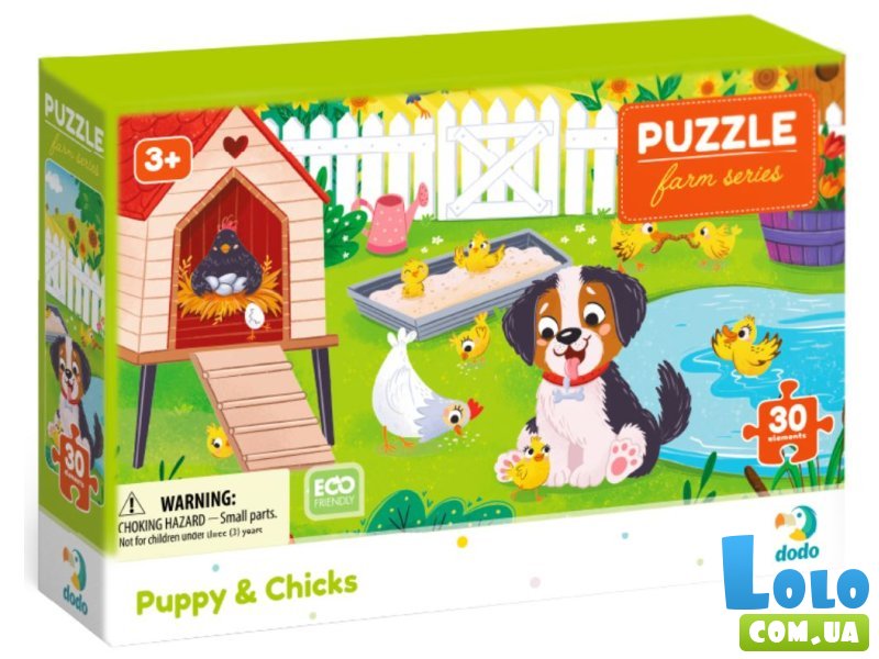 Пазл Песик и цыплята, DoDo, 30 эл.