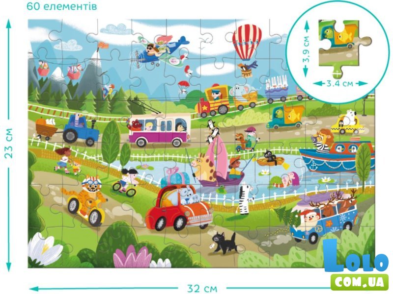 Виммельпазл Чудо-транспорт, Dodo, 60 эл.