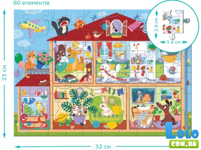 Виммельпазл Любимцы дома, Dodo, 60 эл.