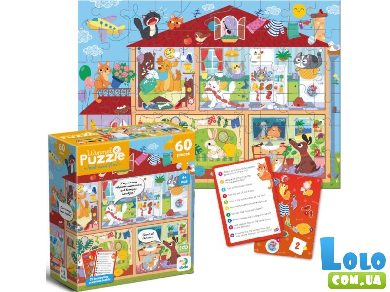 Виммельпазл Любимцы дома, Dodo, 60 эл.