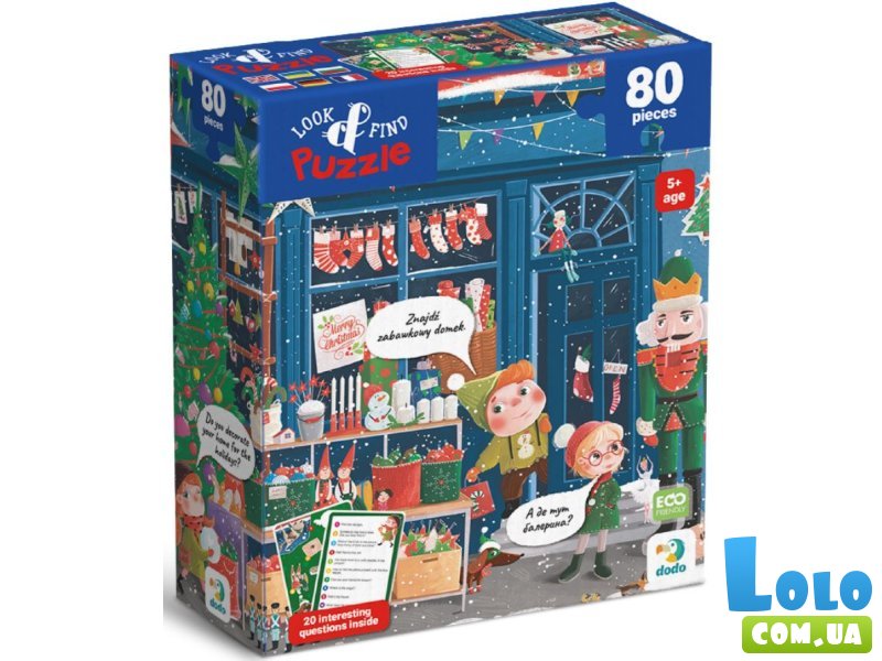 Пазл Зимние праздники Ищи и находи, DoDo, 80 эл.