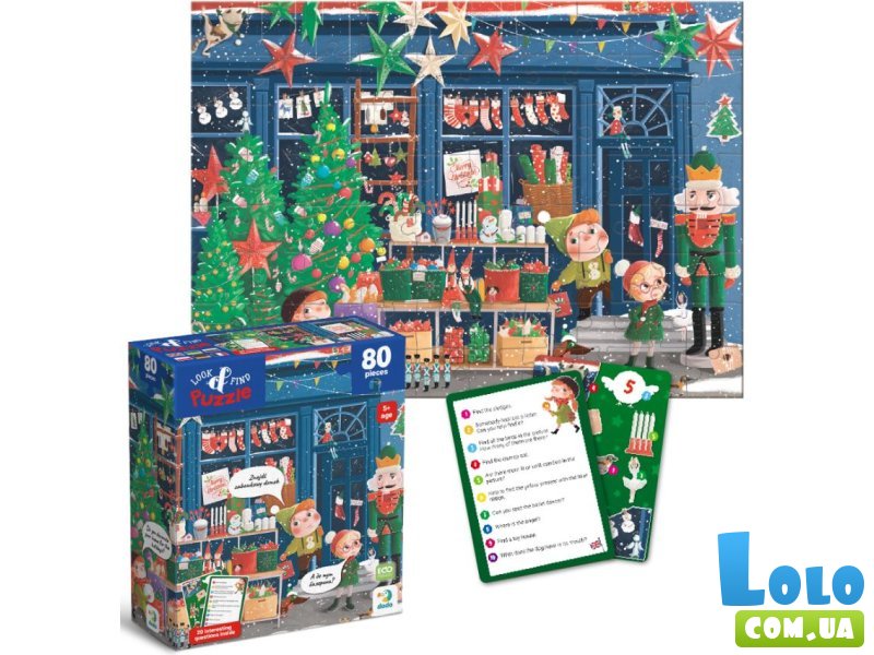 Пазл Зимние праздники Ищи и находи, DoDo, 80 эл.