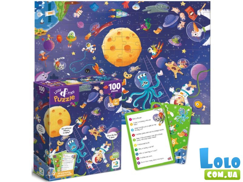 Пазл Неистовый космос Ищи и находи, DoDo, 100 эл.