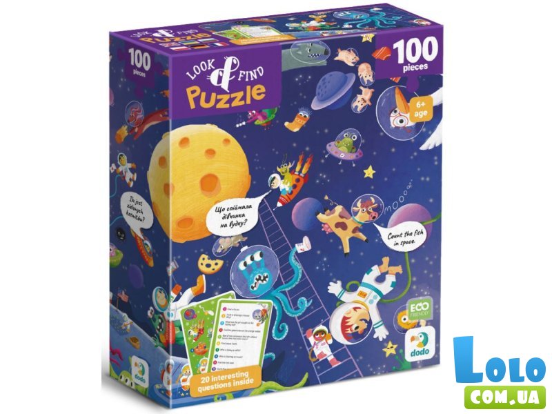 Пазл Неистовый космос Ищи и находи, DoDo, 100 эл.