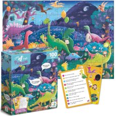 Пазл Страна динозавров Ищи и находи, DoDo, 100 эл.