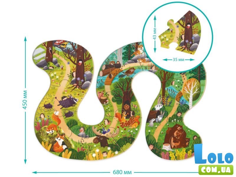 Пазл Кто живет в лесу, DoDo, 16 эл.