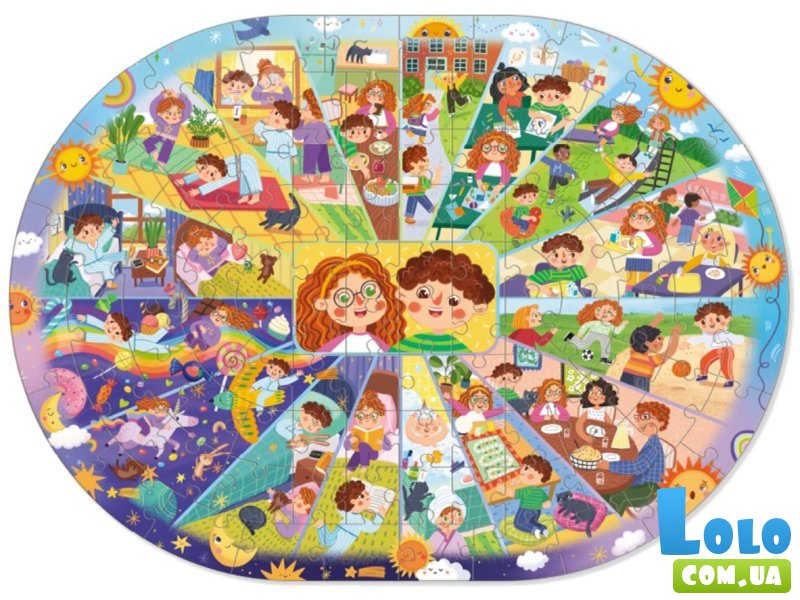 Пазл Распорядок дня, DoDo, 100 эл.