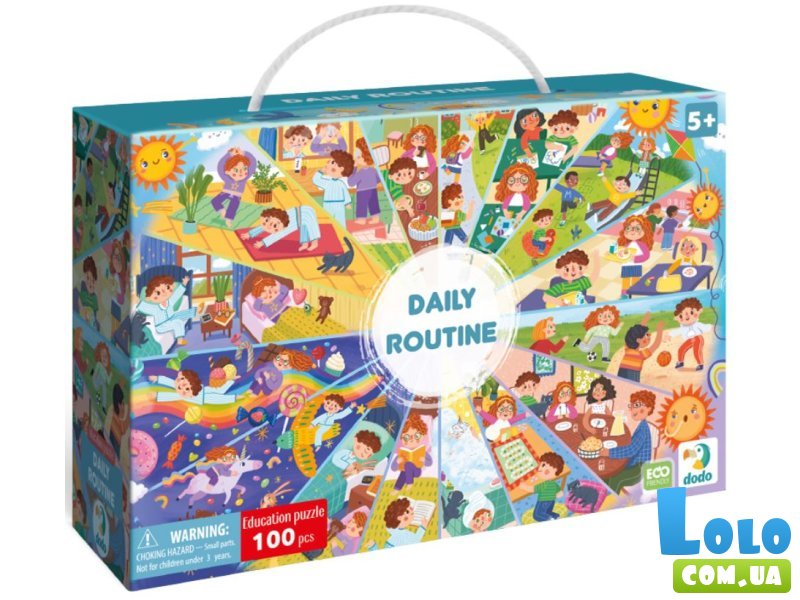 Пазл Распорядок дня, DoDo, 100 эл.