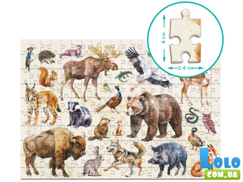 Пазл Лесные животные Монтессори, DoDo, 200 эл.