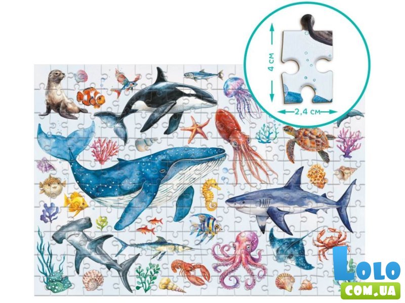 Пазл Океанические животные Монтессори, DoDo, 200 эл.