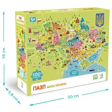 Пазл Карта Украины, DoDo, 100 эл.