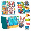 Настольная игра одевалка на липучках Зайка, Vladi Toys