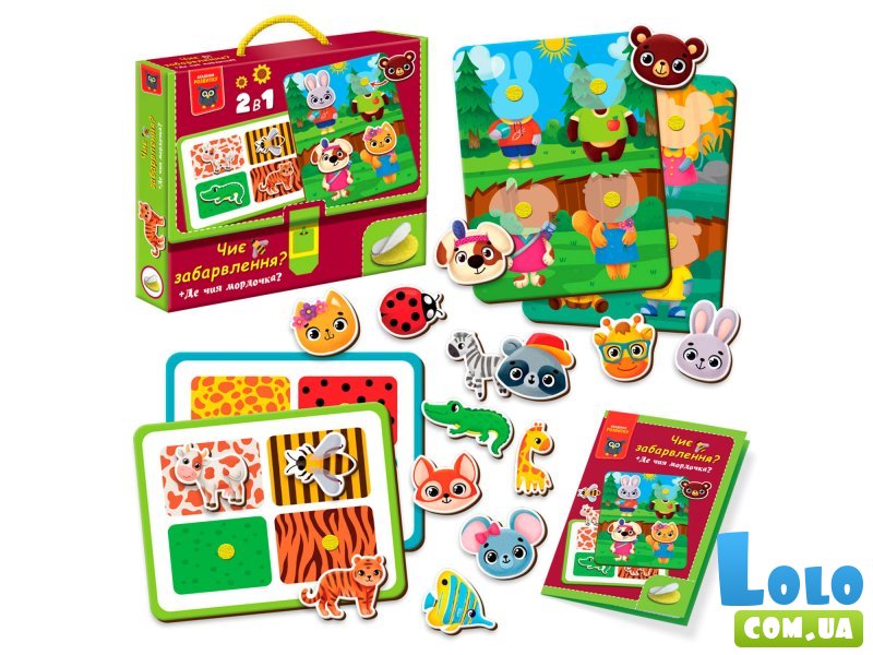 Игра с липучками Чей окрас, Vladi Toys