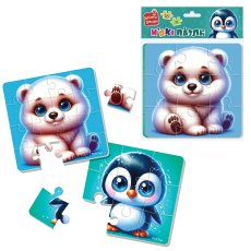 Мягкие пазлы Мишка и пингвенок, Vladi Toys