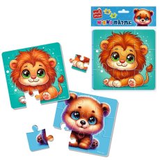 Мягкие пазлы Львенок и медвежонок, Vladi Toys
