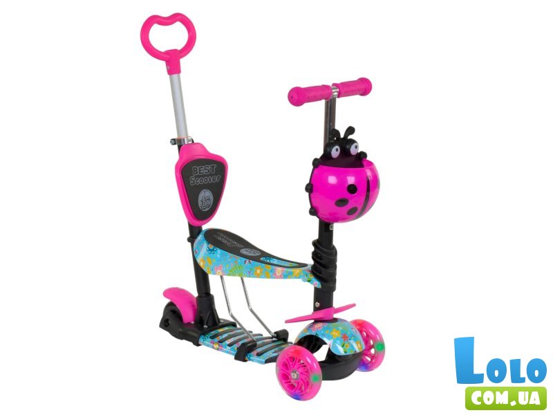 Самокат 5 в 1 Best Scooter с родительской ручкой