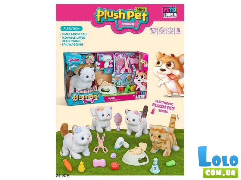 Мягкая интерактивная игрушка Котенок (в ассортименте)