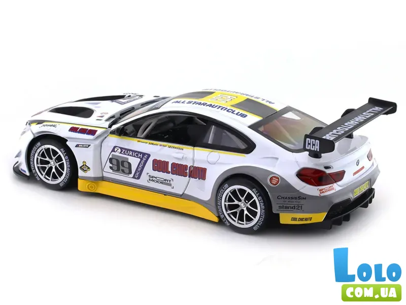 Машина металлическая BMW M6 GT3, Автопром