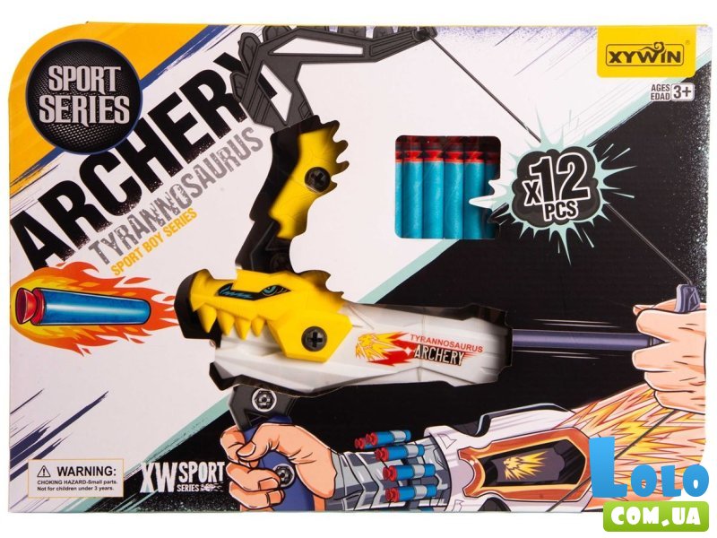 Арбалет с мягкими патронами Динозавр Тиранозавр Рекс, DIY TOYS