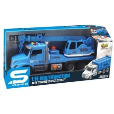 Машина Строительный кран инерционный, CARS S (синий)