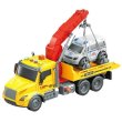 Машина Эвакуатор с полицией инерционная, CARS S (желтый)