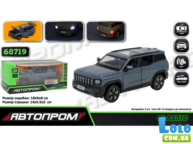 Машина металлическая Havel Kugou, Автопром