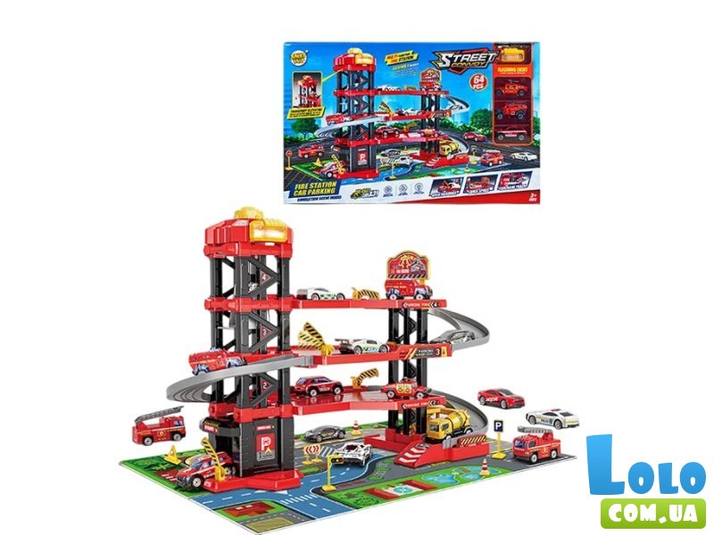 Парковка Пожарная часть с машинами