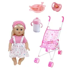 Кукла функциональная с коляскою и ксессуарами
