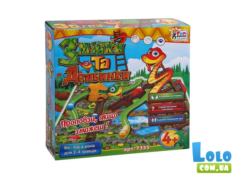 Настольная игра Змейки и стремянки, Fun Game