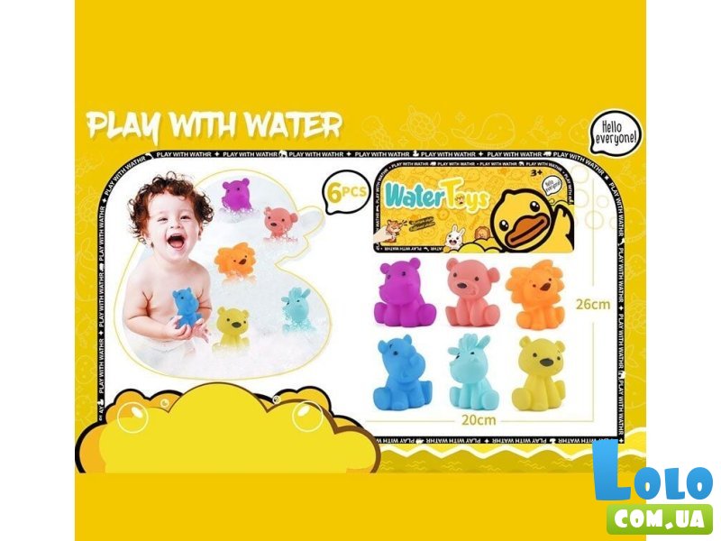 Набор пищалок для купания Животные