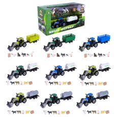 Трактор с прицепом и животными (в ассортименте)