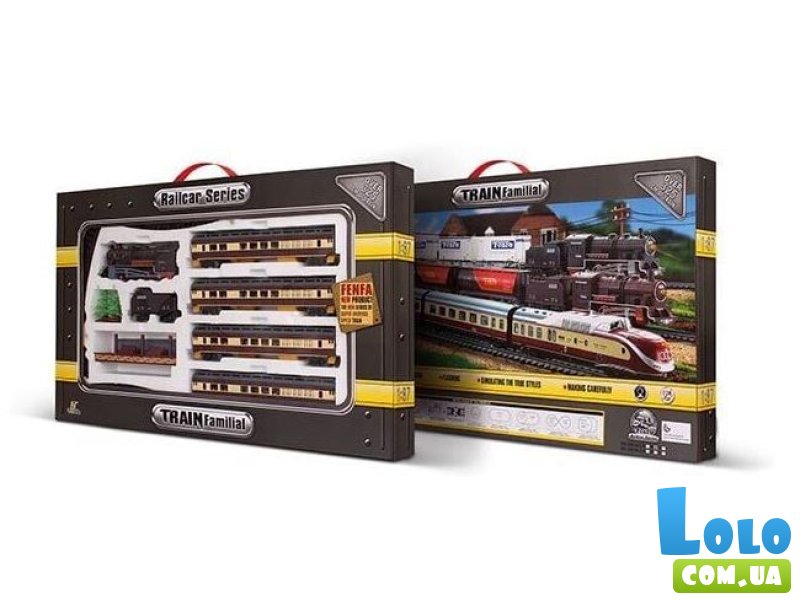 Железная дорога с вагонами и аксессуарами