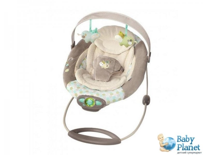 Шезлонг-качалка Bright Starts "Бегемотик" 60284 (бежевый)