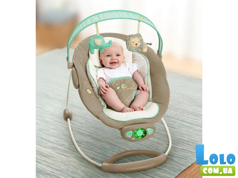 Шезлонг-качалка Bright Starts "Бегемотик" 60284 (бежевый)