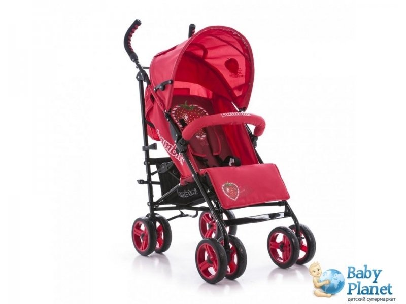Прогулочная коляска Bambini Calipso Red Strawberry + Footcover Standart (красная)