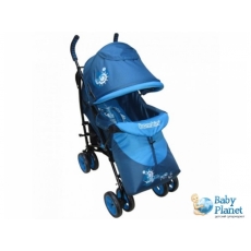 Прогулочная коляска Bambini Superb Blue Pirate + Footcover Bigger + Pillow (голубая)