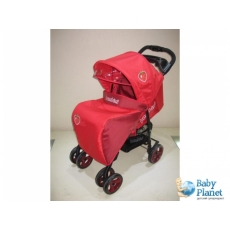 Прогулочная коляска Bambini Vipper Red Strawberry + Footcover Bigger + Pillow (красная)