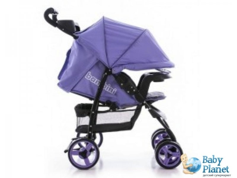 Прогулочная коляска Bambini Vipper Violet Butterfly + Footcover Bigger + Pillow (фиолетовая)