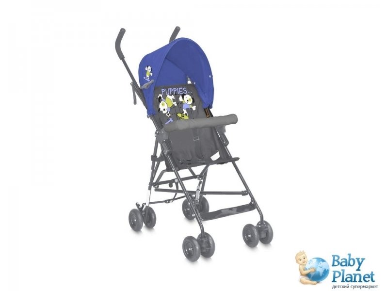Прогулочная коляска Bertoni Light Blue&Grey Puppies (синяя с серым)