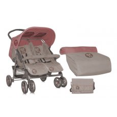Прогулочная коляска Bertoni Twin Beige&Terracotta (бежевая с розовым)