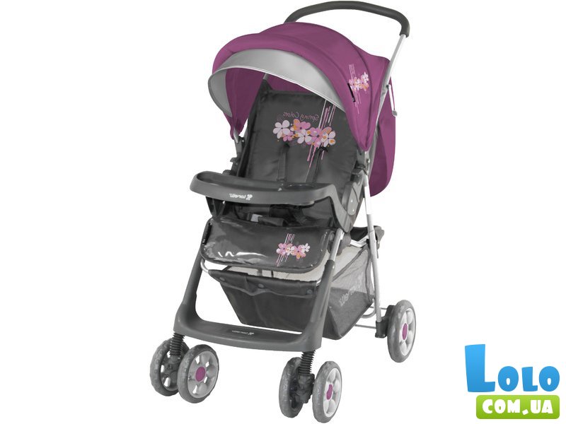 Прогулочная коляска Bertoni Star + Footcover Grey&Pink Spring (розовая с серым)