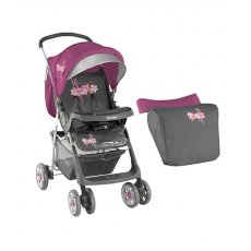 Прогулочная коляска Bertoni Star + Footcover Grey&Pink Spring (розовая с серым)