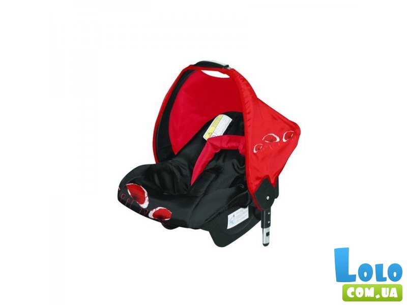 Универсальная коляска 3 в 1 Bertoni Astra Black&Red Poppies (черная с красным)