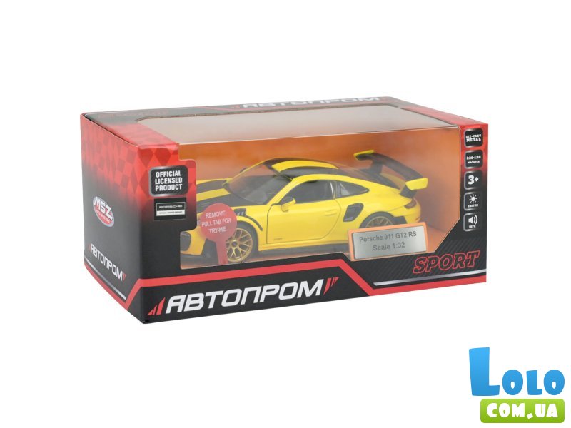 Машина металлическая Porsche 911 GT2 RS, Автопром
