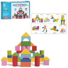 Конструктор деревянный Строительные блоки Городок, Limo Toy, 32 дет.