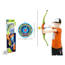 Лук с мишенью и стрелами на присосках